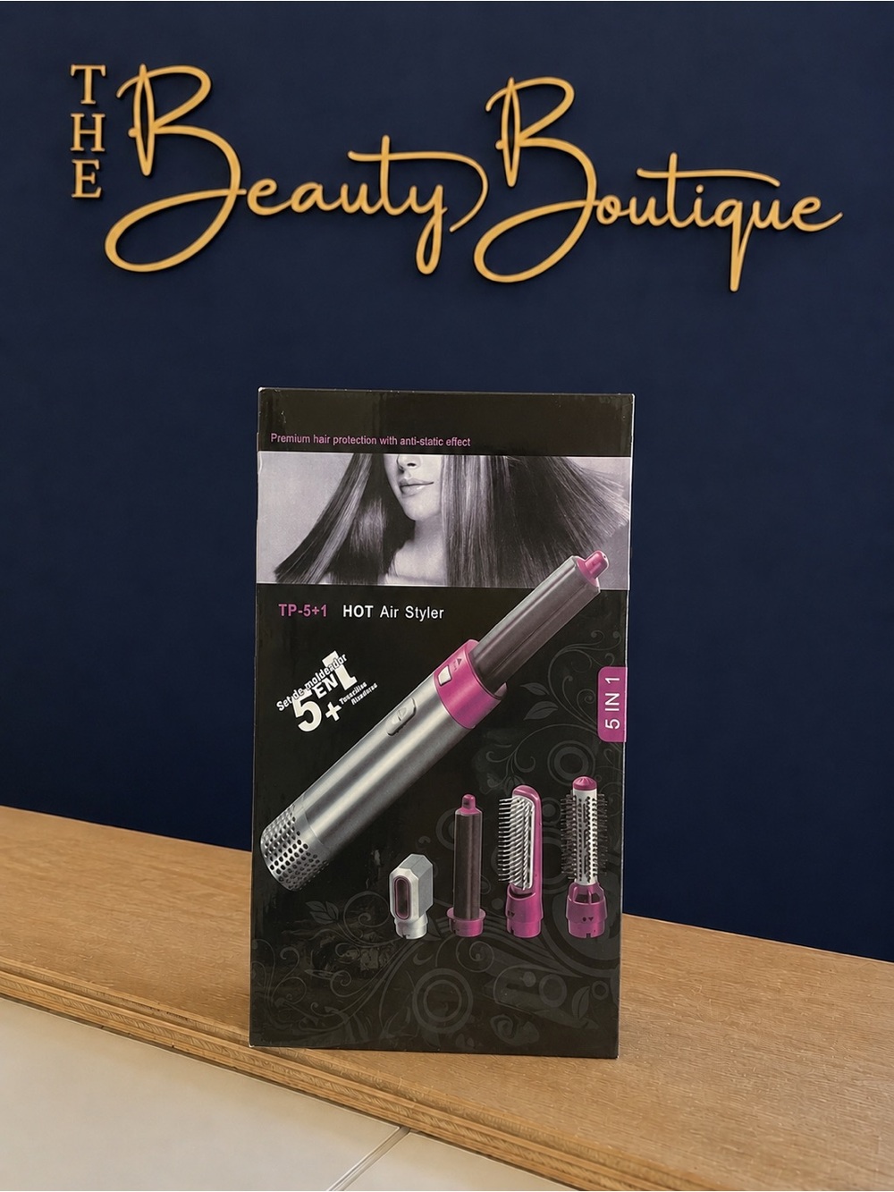 5-in-1 Hot Air Brush – Dry, Curl, Straighten! Brand New